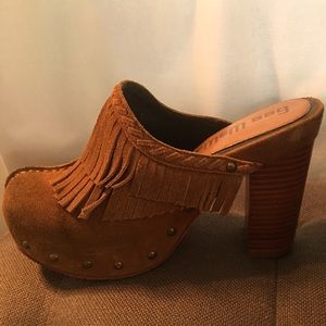 Fringed Platform Clogs